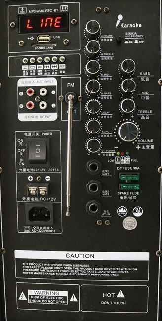 bảng điều khiển loa kéo